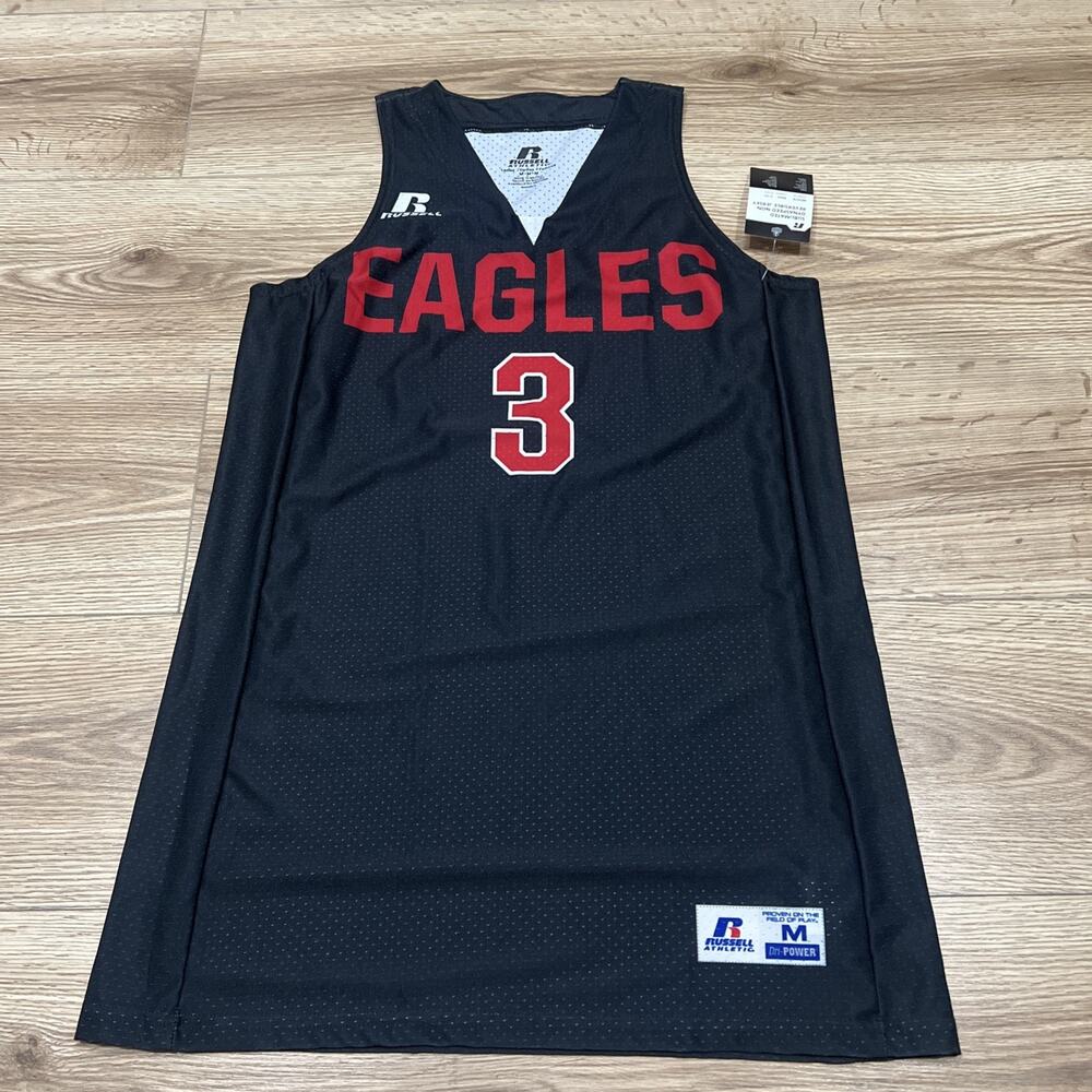 Russell Athletic Eagles Basketball Jersey Black Number 3 Size M